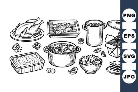 Download Hand Drawn Food Illustration Set - Food illustration set Collection