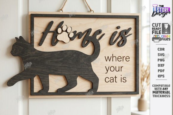 Download Wooden Pet Home Wall Sign Laser Cut |CNC - Home wall Collection