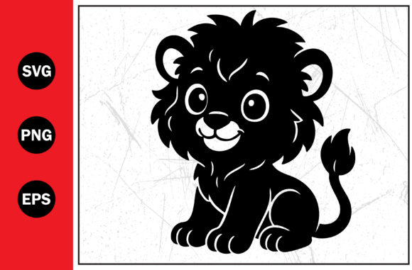 Download Cartoon Lion Silhouette Svg Png Design - Premium Bundle
