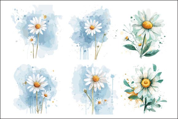 Download Sunny Daisy: Elegant Watercolor Art - Elegant Collection