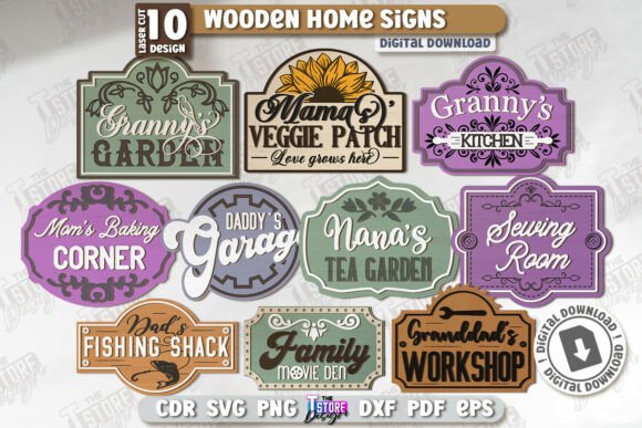 Download Home Wall Signs Laser Cut Bundle | CNC - Home wall Collection