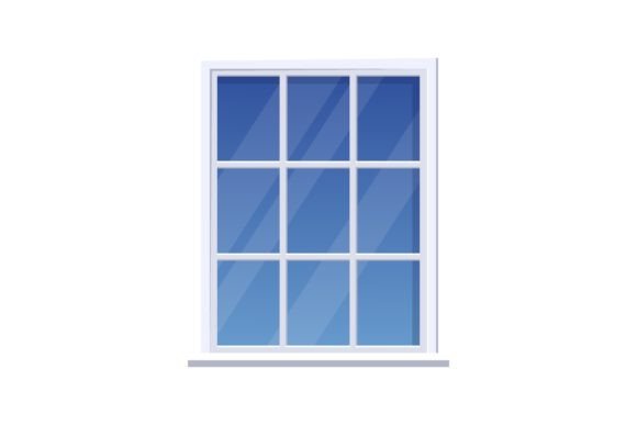 Download Window with White Frame. Clean Glass Win - White frame Collection