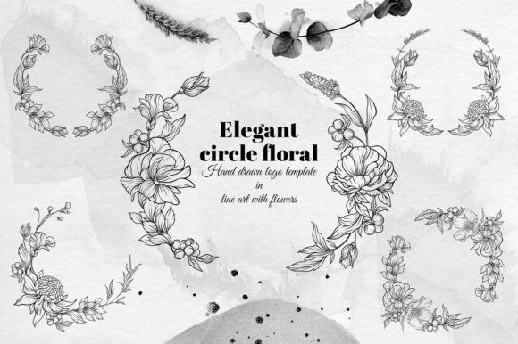 Download Elegant Circle Floral Frame - Elegant Collection
