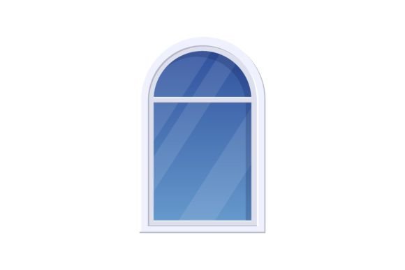 Download Window with White Frame. Clean Blue Glas - White frame Collection