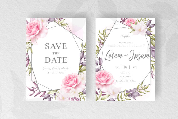 Download Elegant Floral Frame Wedding Invitation - Elegant Collection