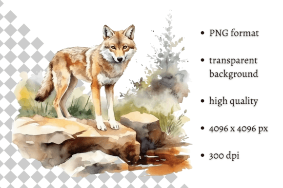 Download Watercolor Wolf PNG Illustration - Wolf png Collection