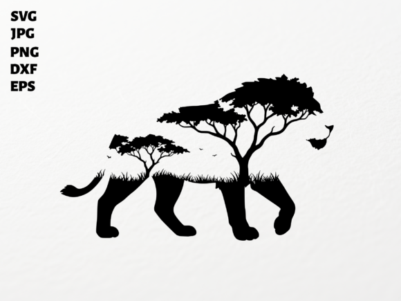Download Lion Silhouette SVG for Cricut Sublimati - Premium Bundle
