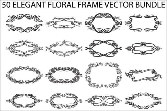 Download Elegant Floral Frame Vector Bundle - Elegant Collection