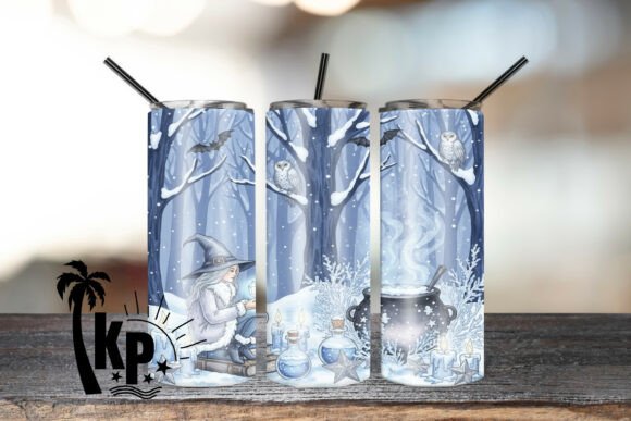 Download Winter Witch 20oz Skinny Tumbler Wrap - Premium Resources
