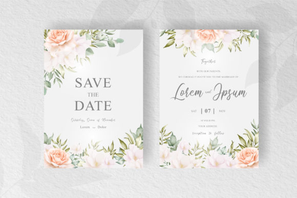 Download Elegant Floral Frame Wedding Invitation - Elegant Collection